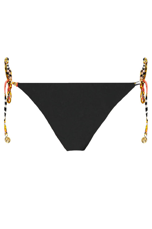 Luli Fama Tropical Majesty Seamless Wavy Ruched Back Brazilian Tie Side Bottom